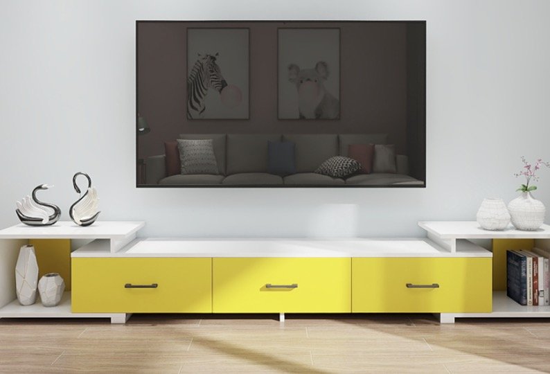 黄色电视柜配什么颜色背景墙？电视柜与背景墙色彩搭配指南